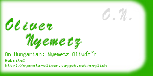 oliver nyemetz business card